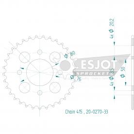 ESJOT Kettenrad 33 Z