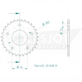 ESJOT  Sprocket 31 Z