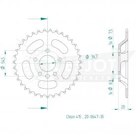 ESJOT  Sprocket 35 Z