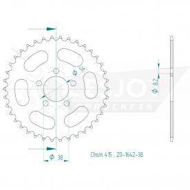 ESJOT  Sprocket 38 Z