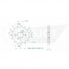 ESJOT pignon 15 Z