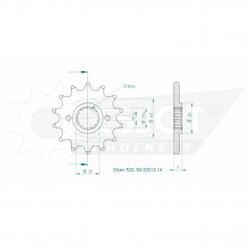 ESJOT Front sprocket 14 Z