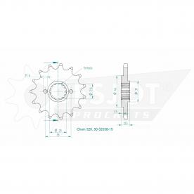 ESJOT pignon 15 Z