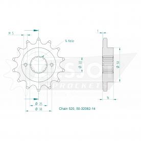 ESJOT Ritzel 14 Z