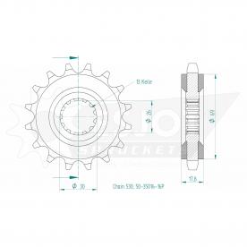 ESJOT Gummiertes Ritzel 16 Z