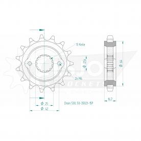 ESJOT Gummiertes Ritzel 15 Z