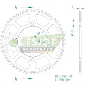 ESJOT Alu-Kettenrad 52 Z