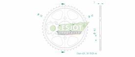 ESJOT Pignon en acier 46 Z
