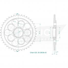 ESJOT pignon de chaîne 43 Z