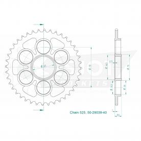ESJOT pignon de chaîne 40 Z