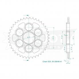 ESJOT Sprocket steel 41 Z Ducati