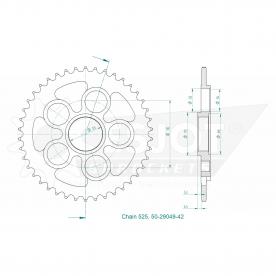 ESJOT pignon de chaîne 42 Z