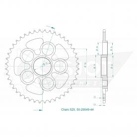 ESJOT pignon de chaîne 44 Z