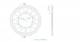ESJOT Sprocket steel 42 Z