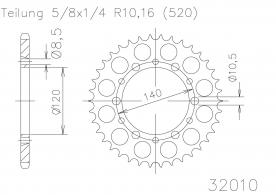 ESJOT Kettenrad Stahl 37 Z
