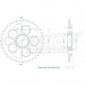 ESJOT pignon de chaîne 39 Z