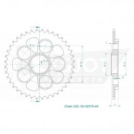 ESJOT pignon de chaîne 40 Z