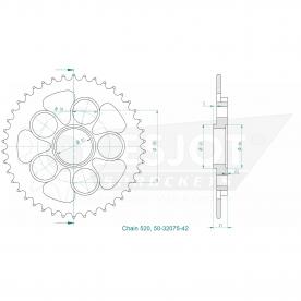 ESJOT pignon de chaîne 42 Z