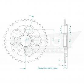 ESJOT pignon de chaîne 41 Z