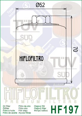 HIFLO filtre à huile HF197 Hyosung/ Polaris