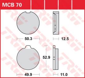 TRW Scheibenbremsbelag MCB070