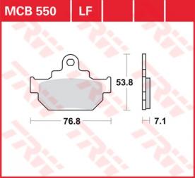 TRW disc brake pads MCB550