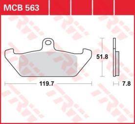 TRW Scheibenbremsbelag MCB563