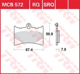 TRW disc brake pads MCB572RQ