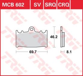 TRW disc brake pads MCB602CRQ