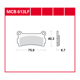 TRW Scheibenbremsbelag MCB613