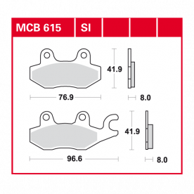 TRW plaquette de frein à disque MCB615