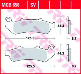 TRW Scheibenbremsbelag MCB658