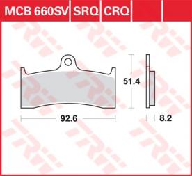 TRW Scheibenbremsbelag MCB660SV