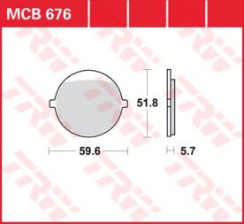 TRW Scheibenbremsbelag MCB676