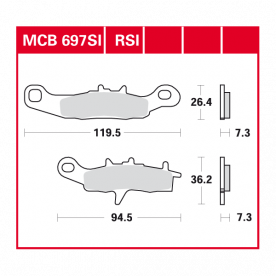 TRW Scheibenbremsbelag MCB697RSI