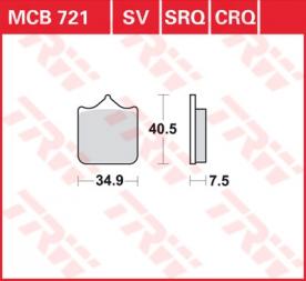 TRW Scheibenbremsbelag MCB721CRQ
