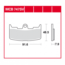 TRW Scheibenbremsbelag MCB747SV