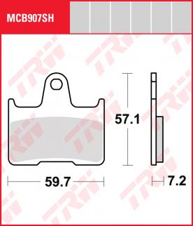 TRW disc brake pads MCB907SH