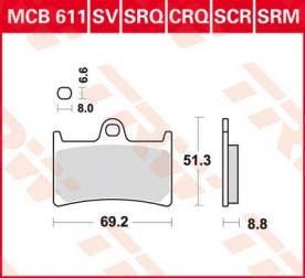 TRW disc brake pads MCB611SRM