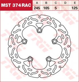 TRW RACING Bremsscheibe starr MST374RAC