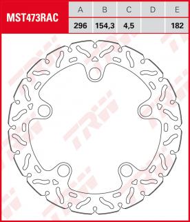 TRW Bremsscheibe starr MST473RAC