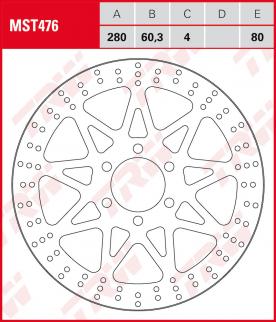 TRW Bremsscheibe starr MST476