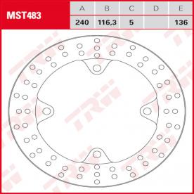 TRW Bremsscheibe starr MST483