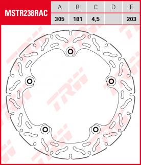 Bremsscheibe mit verp. Niet MSTR238RAC