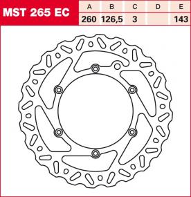 TRW brake disc fixed MST265EC