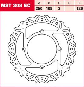 TRW brake disc fixed MST308EC