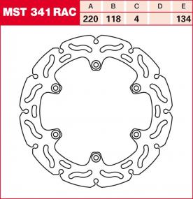 TRW brake disc fixed MST341RAC