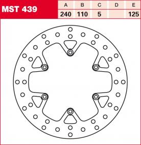 TRW brake disc fixed MST439