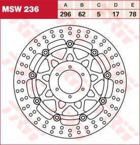 TRW brake disc floating MSW236