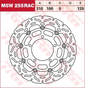 TRW RACING brake disc floating MSW255RAC